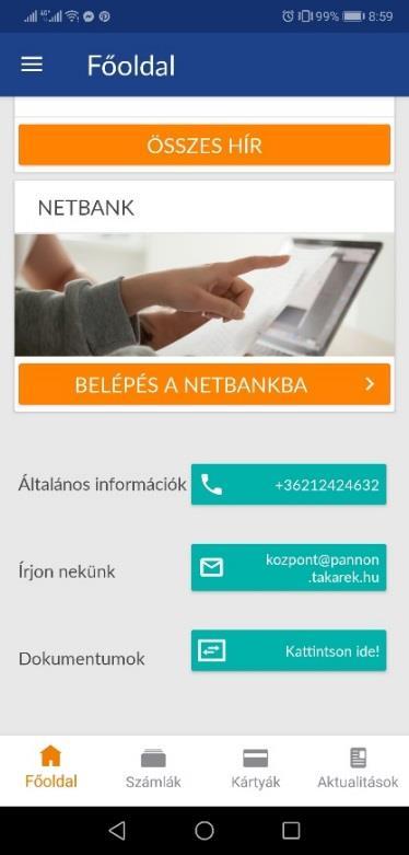 6.4. Netbank Ebben a menüpontban a felhasználó meg