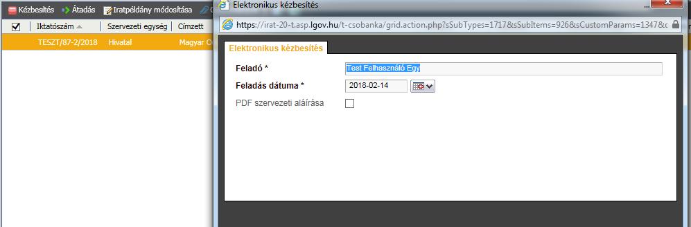 13. Kiküldés Kézbesítés státusza Az elektronikus kiküldés eredményéről a Listák/Kézbesítés/Kézbesítési státuszok menüpontban lehet megbizonyosodni. 14. Amennyiben a hagyatéki eljárásról szóló 2010.