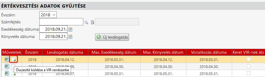 Fontos különbség a csoportos inkasszóhoz képest, hogy az egyedi rögzítés során az inkasszó állományba csak a felületen kiválasztott számlaszám kerül bele, az adózó