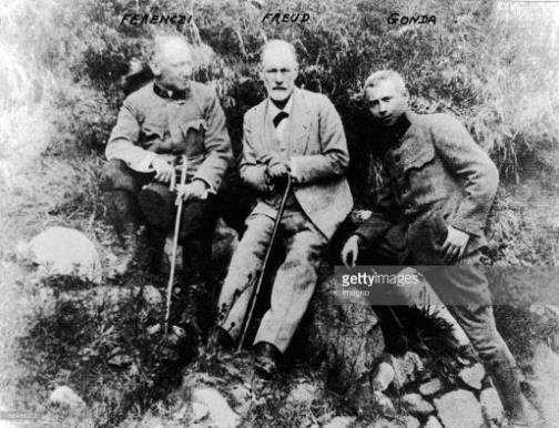 Ferenczi Sándor, Sigmund Freud és Gonda Viktor pszichiáterek 1917-ben a