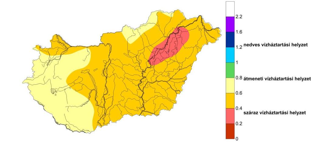 GVM Átlagosan csapadékos augusztusi időjárás esetén) Az