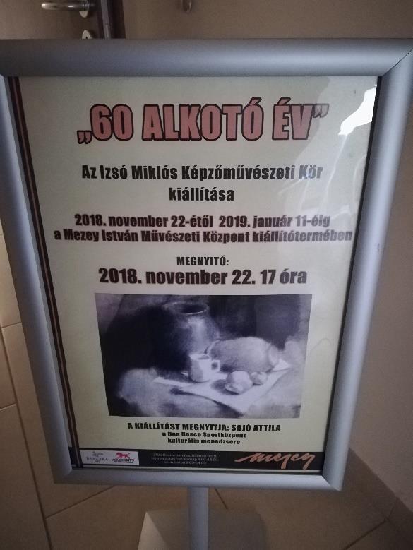 Izsó Miklós Képzőművészeti Kör Izsó Miklós nevével Kazincbarcikán is találkoztam, mert itt működik az Izsó Miklós Képzőművészeti Kör.