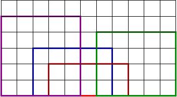 Téglalapok asztalon Az asztalra leraknak egy egyenes vonalhoz igazítva N darab téglalap alakú papírlapot. Minden téglalap azonos K szélességű, de magasságuk különböző lehet.