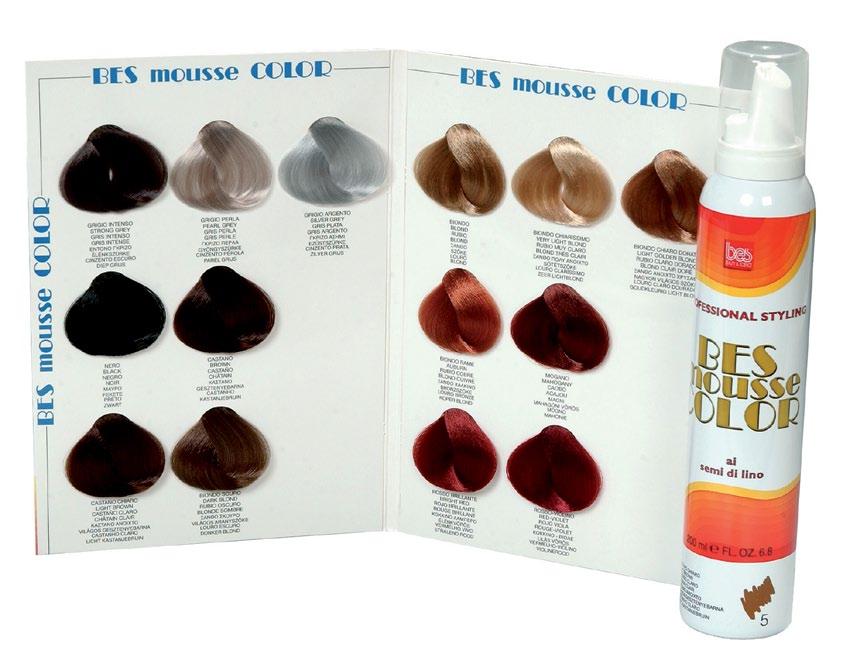A Bes Mousse Color volument ad a hajnak, mélyen újjáépíti a szerkezetét, harmonizálja a szürkés és az õsz haj színét, ezen kívül fényes és csillogó árnyalatokkal