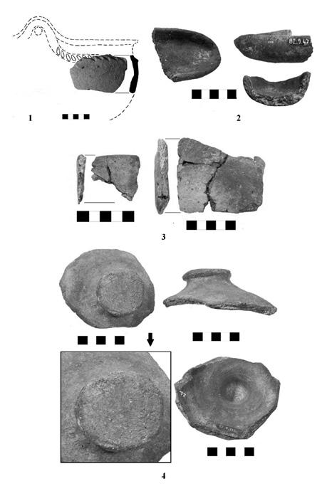 58 8. tábla: 1.: Bográcstöredék; 2.