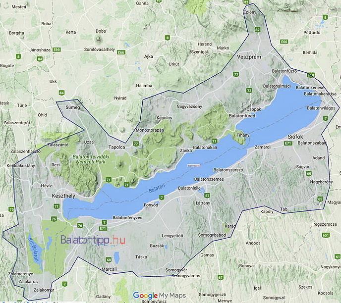 2. ábra: Balaton kiemelt turisztikai fejlesztési térség térképe Forrás: (Győrffy, 2017) A Balaton hazánk egyik kedvelt turisztikai desztinációja.