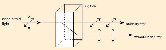 Ordinárius (o) sugár - a vízszintesen rezgő sugár követi a Snellius- Descartes törvényt, ennek terjedési sebessége minden irányban egyforma - erre a sugárra nézve a kristály izotróp, a törésmutató