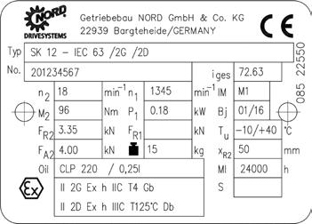 Pos : 40 /Anl eitungen/getriebe/2. Getriebebesc hrei bung/t ypens chil d [B2000] @ 26\mod_1547040408486_3610.docx @ 2480764 @ 2 @ 1 Robbanás ellen védett hajtómű Kezelési és szerelési útmutató 2.