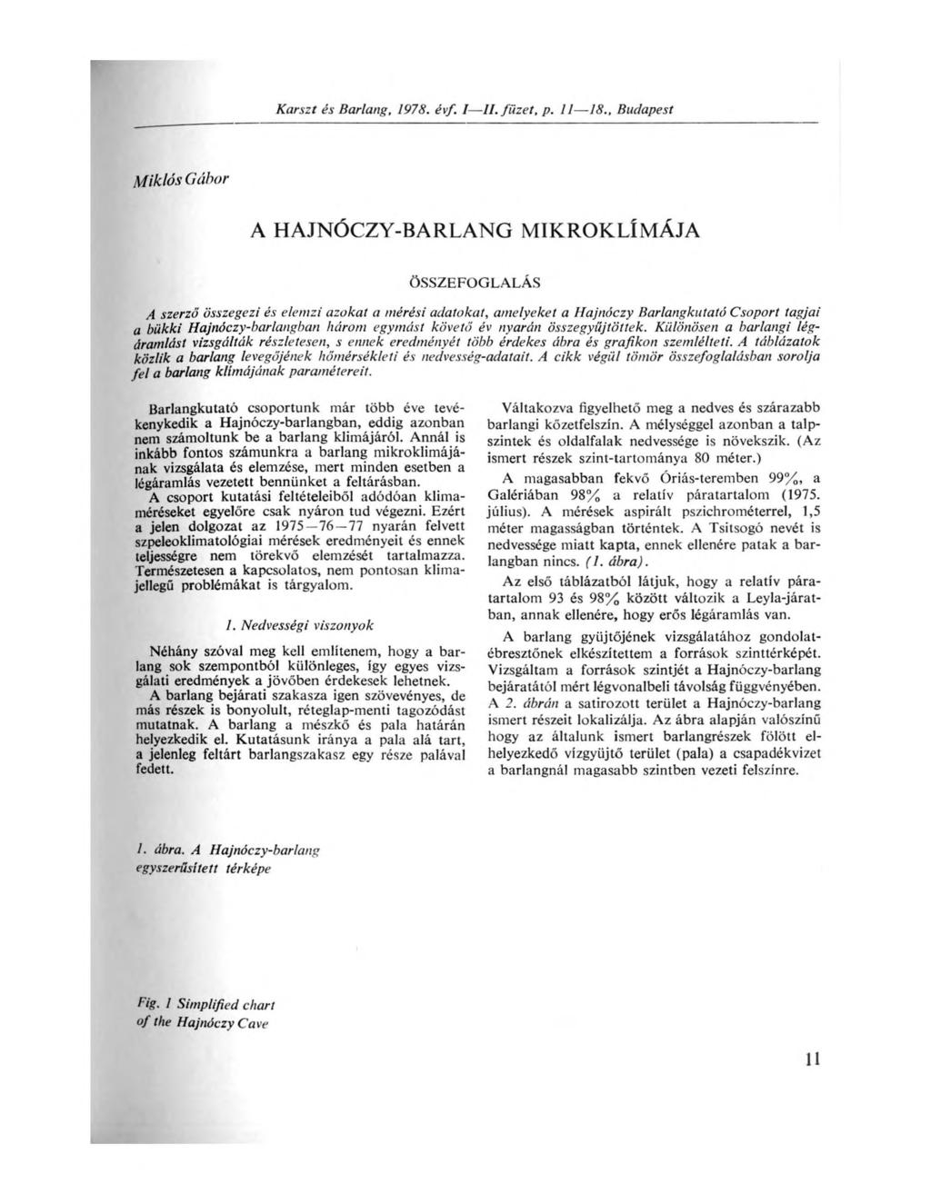 Karszt és Barlang, 1978. évf. I II. füzet, p. 11 18.