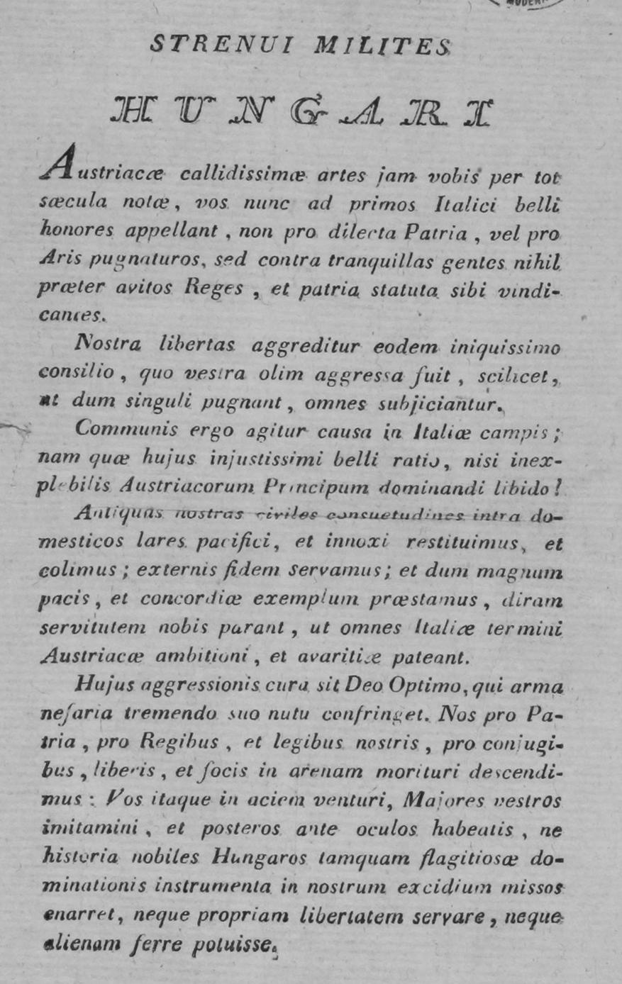 Jegyzetek a Modenai Állami Levéltárban