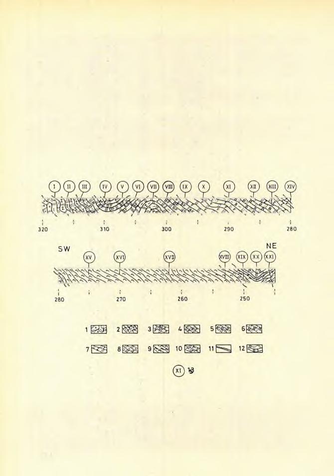 The stable C and O isotope analyses of 18-20 samples collected from the western mine field and from the deep horizon of shaft No.