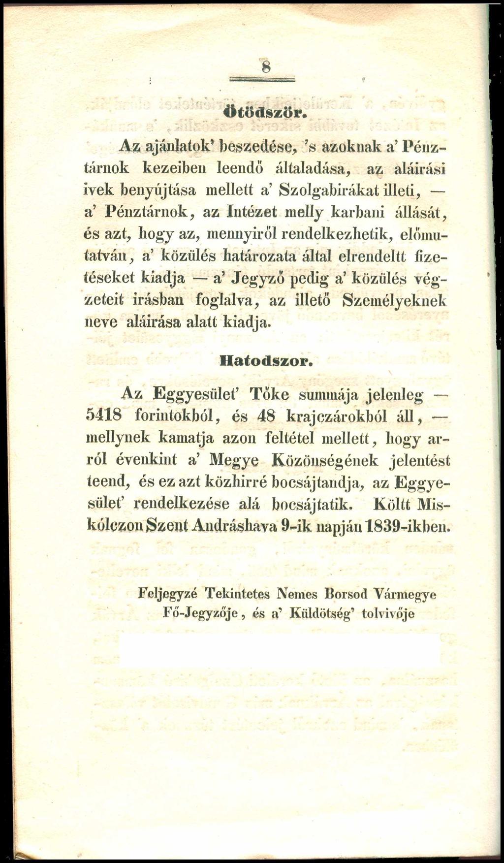 8 Ötödször.