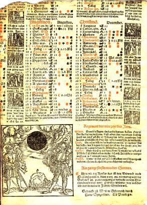 Singriener-nyomda 1556-ra szóló naptártöredékének