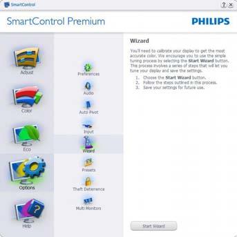 Első indítás varázsló A SmartControl Premium telepítését követő első alkalommal automatikusan elindítja az első indítási Wizard (varázslót).