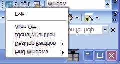 Win 7: Nincs más elérhető alternatív út. Címsor opciók Az Desktop partition (Asztal partíció) az aktív ablak címsorából érhető el.