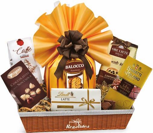 Panettone mazsolával és kandírozott narancshéjjal 500 g Vergani tejcsokoládés praliné mogyorós krémmel töltve 75 g Cafe Corsini őrölt pörkölt kávé 100 g Lindt Latte tejcsokoládé