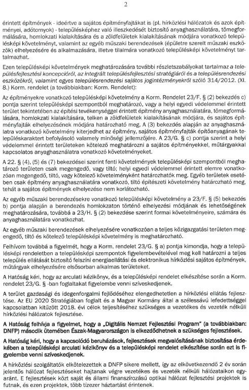 2. melléklet az előterjesztéshez az államigazgatási