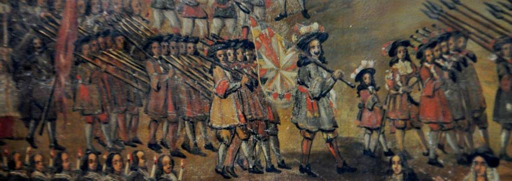 LA BANDERA A GUERRA DE LA MAYORDOMÍA La Mayordomía de la Virgen, popularmente conocida como grupo de los Sargentos, tiene como emblema tradicionalmente representativo la denominada bandera a guerra,