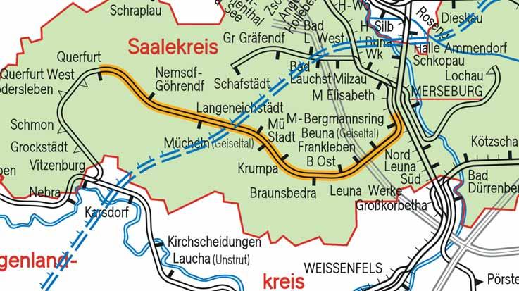 A vicinális ellenáll a közút egyeduralmának Egész Szász-Anhaltot az aszfalt uralja, de egy szívós kis sárga vasút ellenáll.
