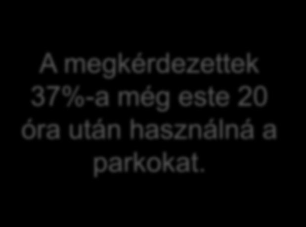 ZÖLDFELÜLET-GAZDÁLKODÁS A megkérdezettek 12%-a már reggel 8