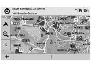 Az úti cél érvényesítése A számítás befejeződése után a rendszer több lehetőséget kínál fel: Beállítások, majd Hozzáadás a Kedvencekhez : lehetővé teszi az úti cél címének hozzáadását a kedvencekhez;