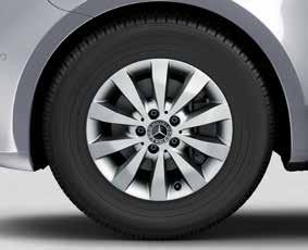 küllős könnyűfém keréktárcsák, 245/45 R19-es abroncsokkal 2 1 Csak a Marco Polo és Marco Polo HORIZON típusokhoz. 2 Mercedes-Benz Eredeti Tartozékként is kapható.