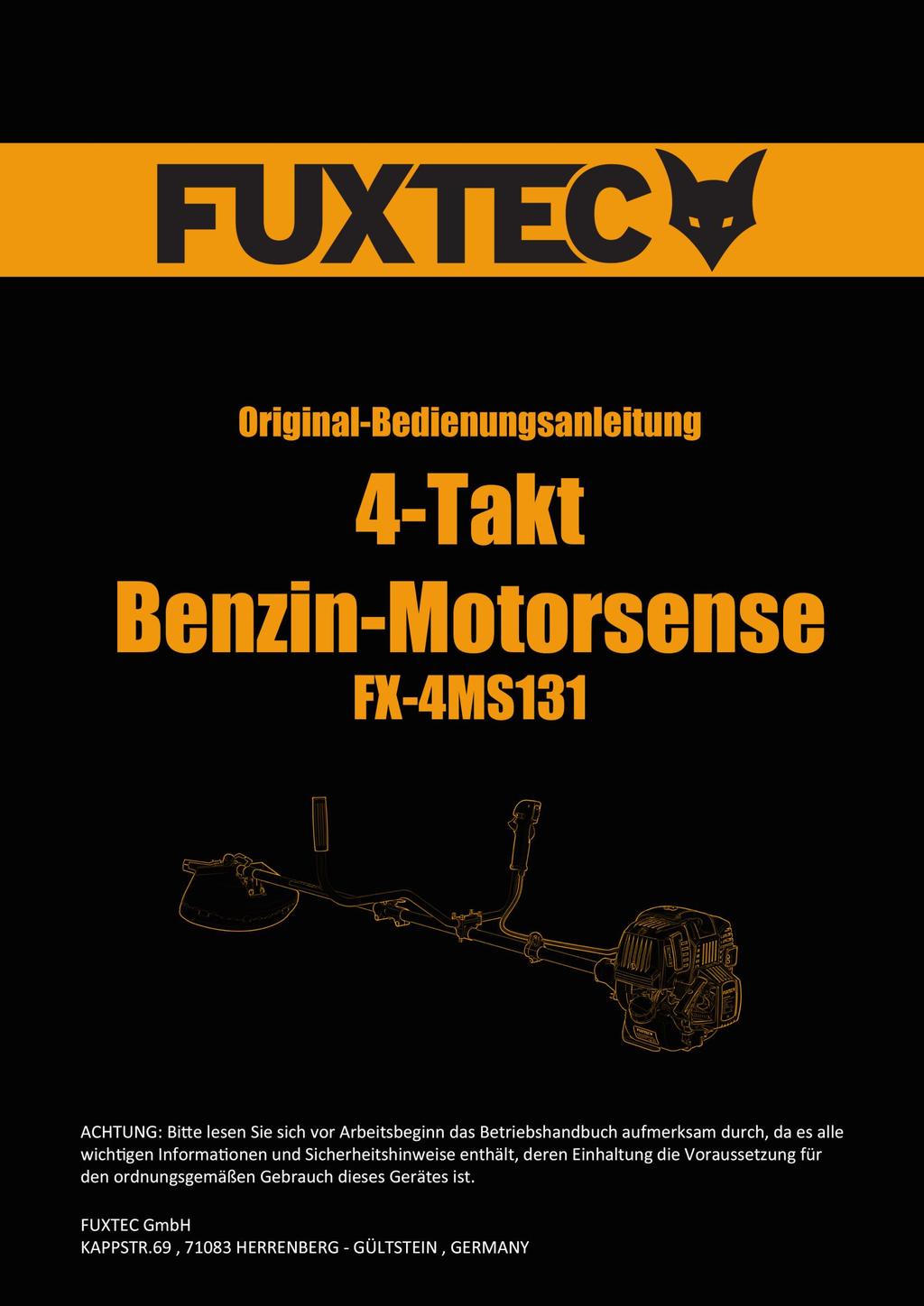 HASZNÁLATI UTASÍTÁS NÉGYÜTEMŰ MOTOROS FŰKASZA FIGYELEM!
