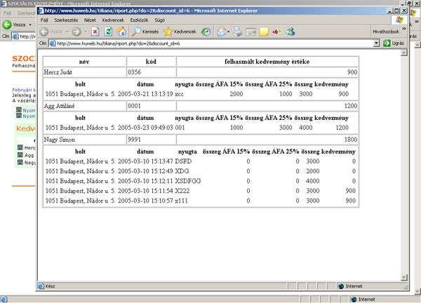 és itt vásárolt bruttó érték már ÁFA bontásban is látható.