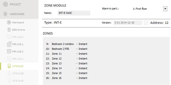 24 PERFECTA SATEL Név [287.Ex.07 name] modul egyedi elnevezése (max. 16 karakter). Riasztás partícióban. [227.Ex.07 part] partíció, melyben a modul szabotálása esetén riasztásjelzés indul. 4.