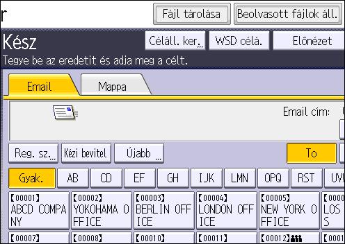 6. Szkennelés 4. Nyomja meg a [Fájl tárolása] gombot. 5. Nyomja meg a [Tárolás HDD-re] gombot. 6.