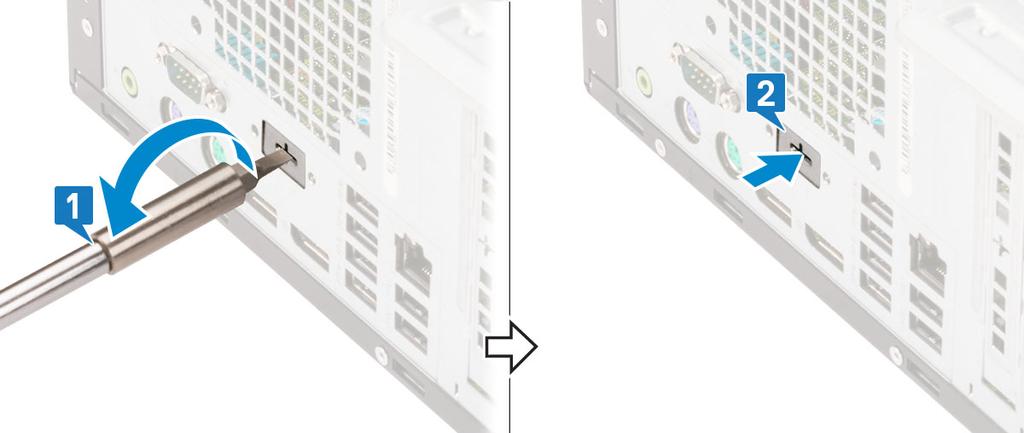 2 Helyezze be a VGA-modult a számítógép belsejében lévő