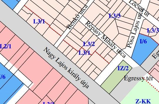 i L3/1: Kisvárosias, jellemzően szabadonálló beépítésű lakóterület (1) Az építési övezet telkein a kialakítható bruttó szintterület minden 120 m 2 -ére vetítve legfeljebb egy önálló rendeltetési
