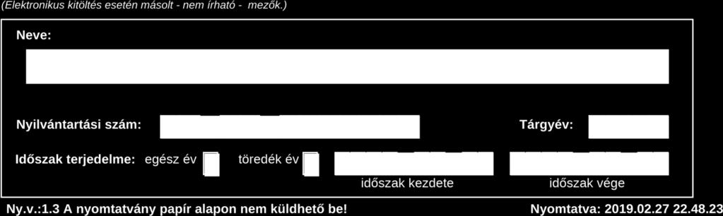 A kettős könyvvitelt vezető egyéb szervezet egyszerűsített éves beszámolója és közhasznúsági melléklet 2018.