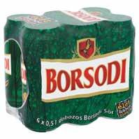 ITAL NATUR ZITRONE ÍZESÍTETT ALKOHOLMENTES ITAL 0,5 l (498 /1 l) 249 PAULANER BAJOR SÖR dobozos 0,5 l (698 /1 l) MILLER SÖR dobozos 0,5 l (558 /1 l) 20 MEGTAKARÍTÁS 299 * 279 BORSODI 6PACK SÖR