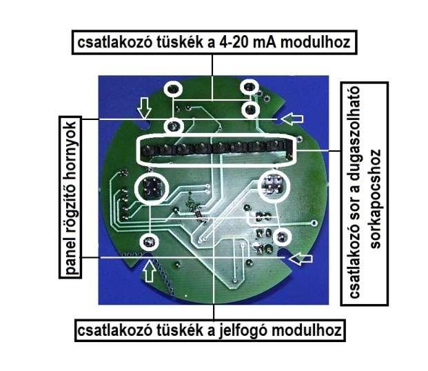 kimeneti modul és a bekötési