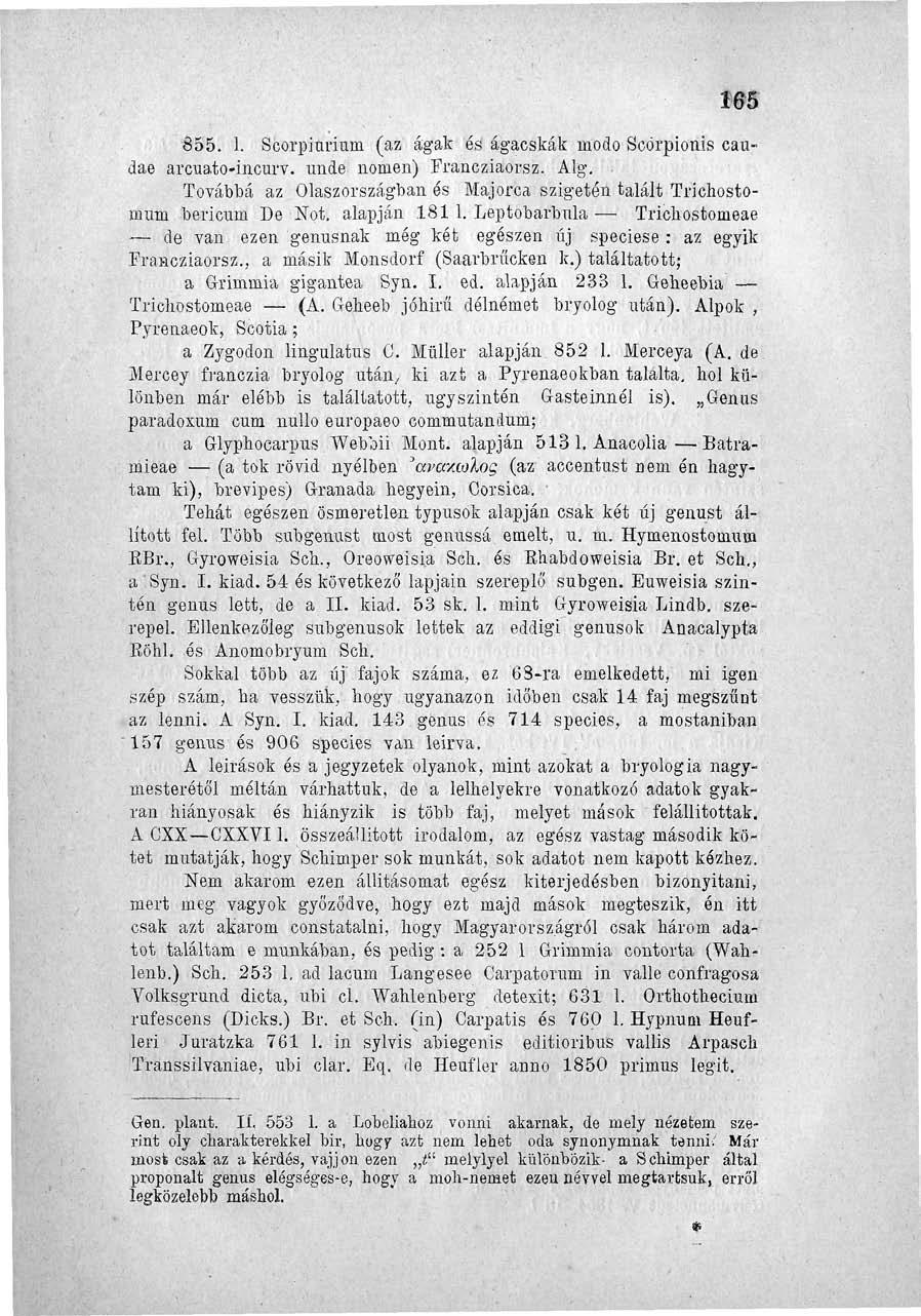 165 355. 1. Scorpiurium (az ágak és ágacskák modo Scórpionis caudae arcuato-incurv. unde nomen) Francziaorsz.