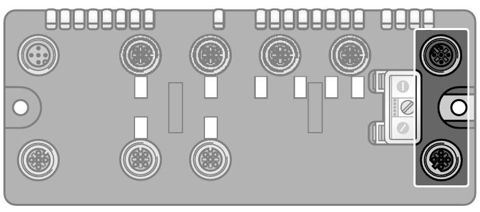 PROFIBUS-DP Fieldbus cable (example): RSSW RKSW 455-2M ident-no. U0350 or RSSW-RKSW455-2M ident-no.