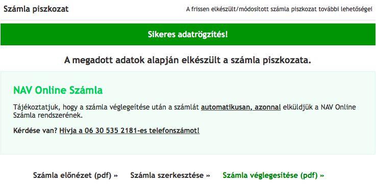 Ha a vevő adóalany és szeretné rögzíteni az adószámát, akkor kattintson a Számla szerkesztése és adószám megadása gombra majd rögzítse a vevő adószámát.