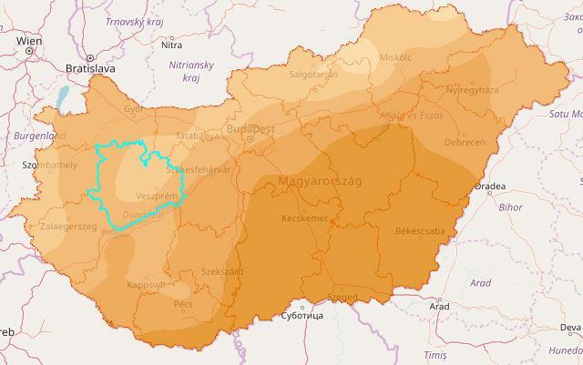 23. ábra: 2021-2050 közötti időszakban a hőhullámos napok évi átlagos számának változása az 1961-1990-es időszak azonos adataihoz képest (%) ALADIN Modell REGCM Modell Forrás: Nemzeti Alkalmazkodási