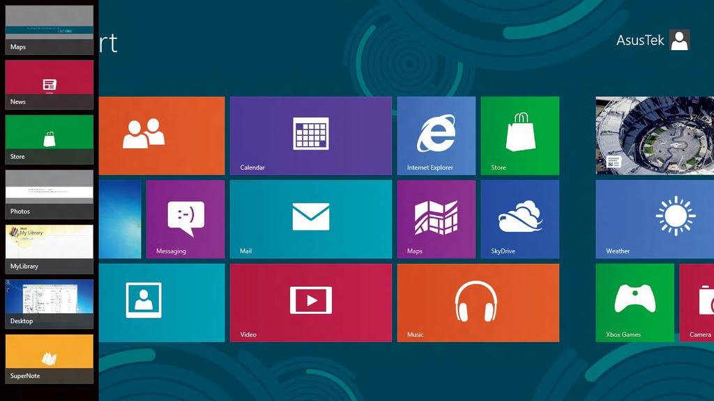 Érintőképernyő-mozdulatok és érintőpad A mozdulatok lehetővé teszik a programok indítását és a Notebook PC beállításainak elérését.