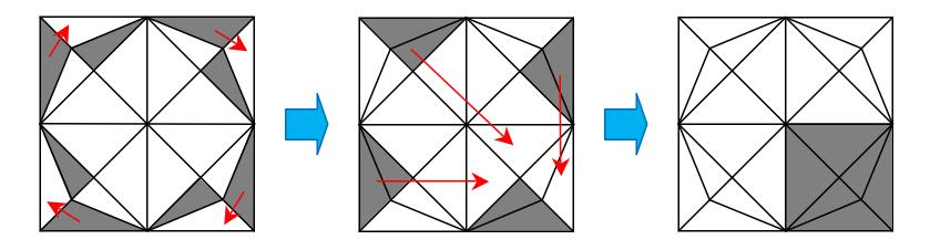 2. Az oldalsó ábrán található négyzetben egy szabályos nyolcszög van.