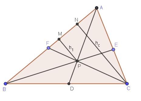 Legye h és h c redre az APB háromszög P- ből húzott, illetve az ABC háromszög C-ből húzott magassága. h FP 3 hasolóak, akkor h FC 3 PC...(p) c Ekkor t t PAB ABC AB h h.