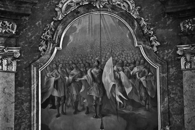 THÉBÁTÓL A BAKONYIG 6. kép. A templom főoltárképe (részlet) XIII.