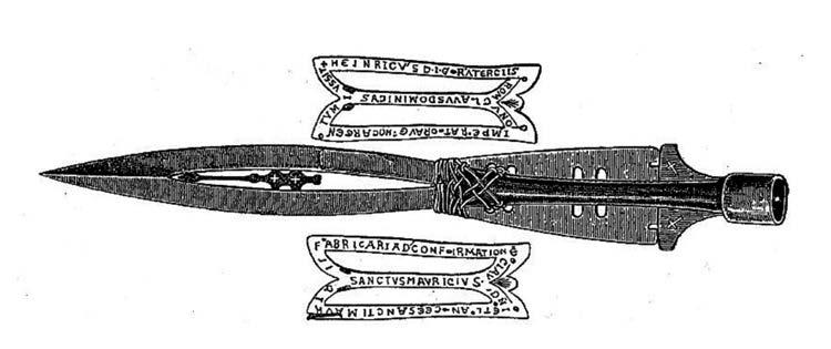 SZENT MÓRIC LÁNDZSÁJÁNAK LEGENDÁJA VITERBÓI GOTTFRIED SZERINT 4. kép. Szent Móric lándzsája a IV.