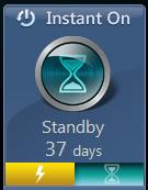 Instant On Az Instant On segítségével kímélheti az akkumulátort, miközben a Notebook PC mély alvás (Deep S3) módban van.