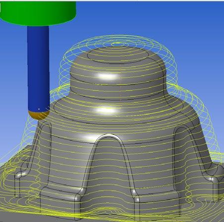 3D-vezérelt ívmegmunkálás. Vékony falak megmunkálása. Szabványos 2 tengelyes megmunkálás A WorkNC automatikusan 3D modelleket programoz.