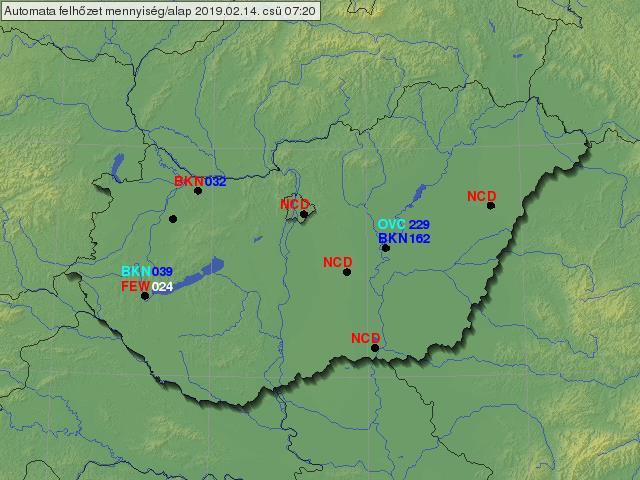 Automata felhőalap/mennyiség adatok Repülésmeteorológiai kód, a felhőalap