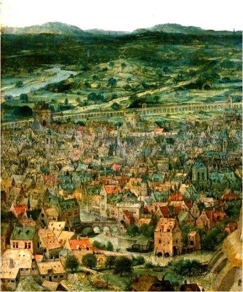 BRUEGEL: BÁBEL TORNYA (részlet) Korabeli