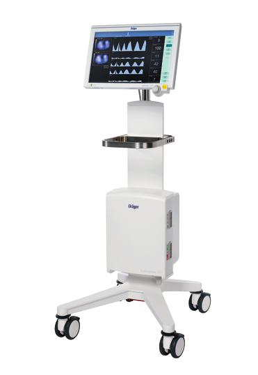 Dräger Carina MT-0487-2007 Kifejezetten nem invazív lélegeztetéshez készült: A Carina készülék egyedülálló SyncPlus technológiája, kibővített NIV-funkciói és
