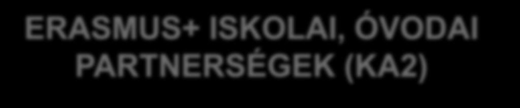 ERASMUS+ ISKOLAI, ÓVODAI PARTNERSÉGEK (KA2) Intézményi szükséglet, igény, prioritások, ötlet Célok, tanulási eredmények, tevékenységek Projektterv Tanulási